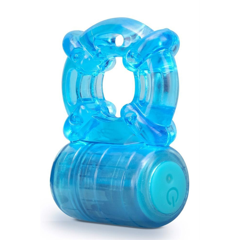 Кільце ерекційне з вібрацією STAY HARD 5 FUNCTION COCK RING BLUE