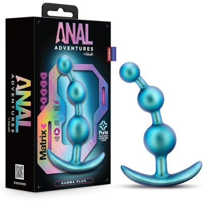 Анальна ялинка Blush Anal Adventures блакитна, 13.3 х 3.2 см