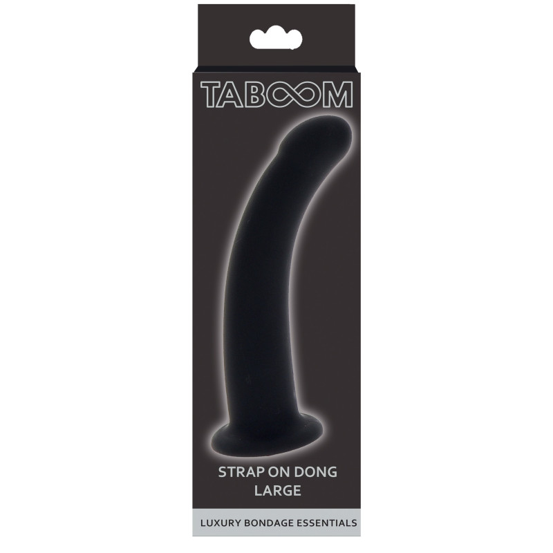 Фалоімітатор страпон Taboom Strap-On Dong Large чорного кольору, 16 см х 3.8 см