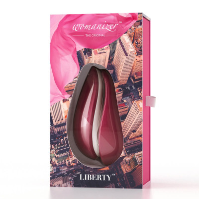 Вакуумний кліторальний стимулятор Womanizer Liberty, червоний