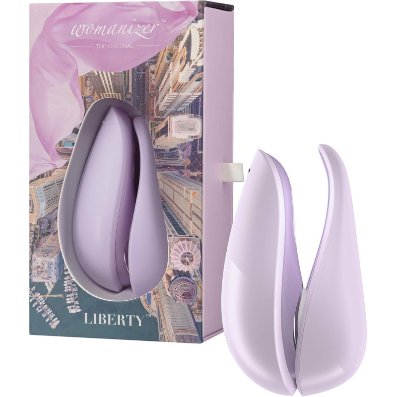 Вакуумний кліторальний стимулятор Womanizer Liberty, фіолетовий