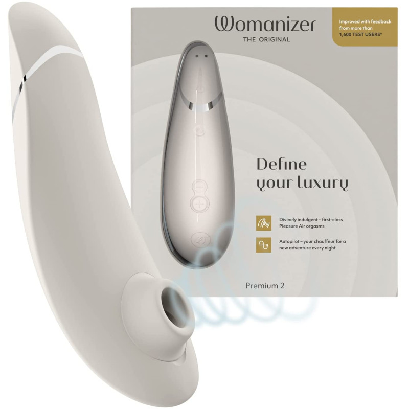 Вакуумний кліторальний стимулятор Womanizer Premium 2, сірий