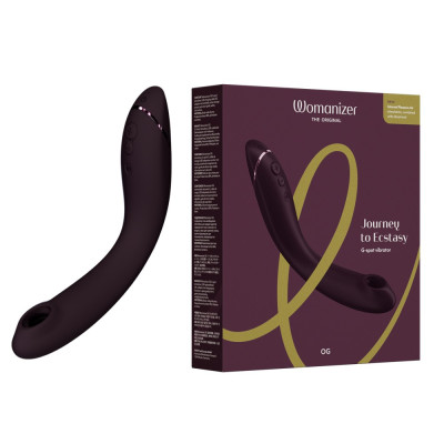 Вібратор для точки G з вакуумною стимуляцією Womanizer OG Aubergine