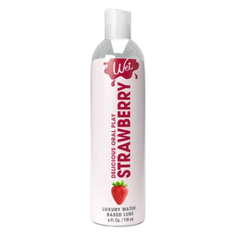 Лубрикант на водній основі Wet Oral Play Strawberry/Полуниця (118 мл), їстівний, без цукру