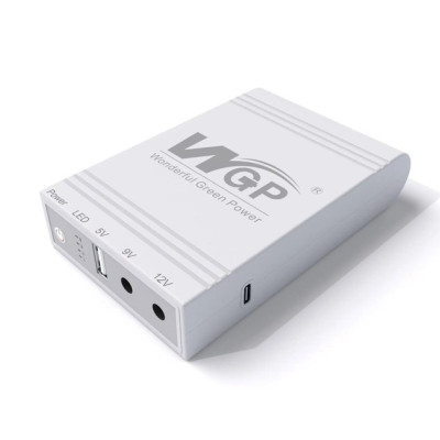 ДБЖ для роутера/камери WGP 103A-5912 MINI DC 10400mah 5v 9v 12v 32.56Wh Білий