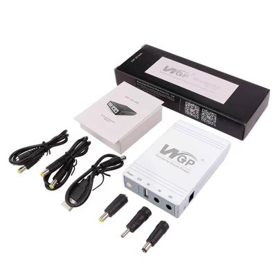 ДБЖ для роутера/камери WGP 103A-5912 MINI DC 10400mah 5v 9v 12v 32.56Wh Білий