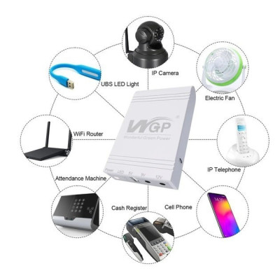 ДБЖ для роутера/камери WGP 103A-5912 MINI DC 10400mah 5v 9v 12v 32.56Wh Білий