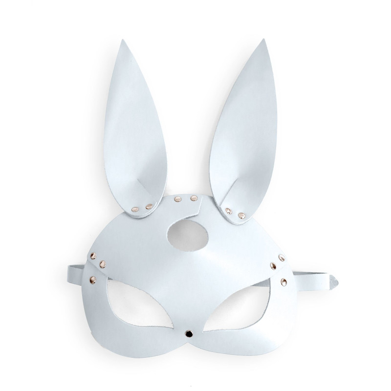 Шкіряна маска зайчика Art of Sex - Bunny mask, колір Білий