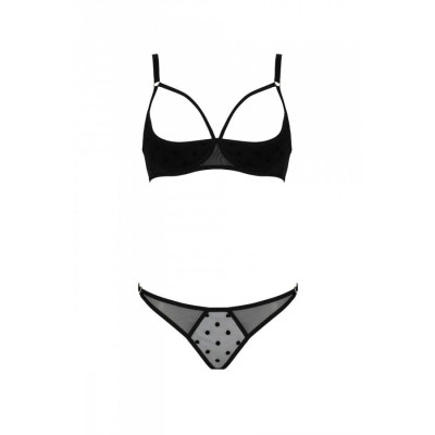 Комплект білизни MARINA SET WITH OPEN BRA black XXL/3XL - Passion