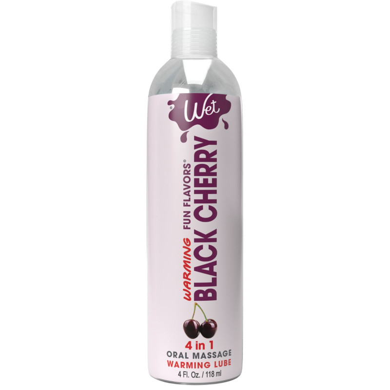 Зігріваючий лубрикант на водній основі Wet Warming Black Cherry 4 в 1, без цукру (118 мл)
