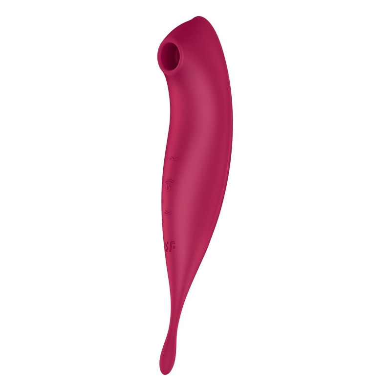 Вібратор із вакуумною стимуляцією Satisfyer Twirling Pro+ dark red (м'ята упаковка)