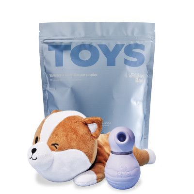 Вакуумний стимулятор для клітора Friday Bae TOYS + кейс-песик шіба-іну