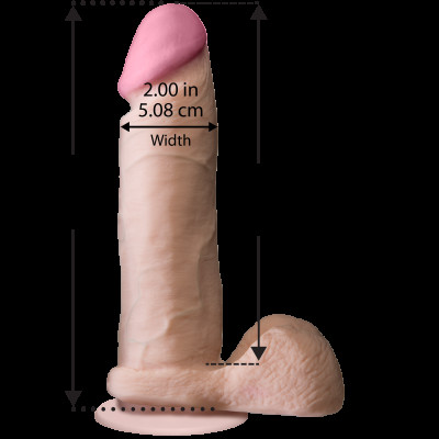 Фалоімітатор Doc Johnson Realistic Cock 8 inch White - ULTRASKYN, Vack-U-Lock, діаметр 5,1см (м'ята упаковка)