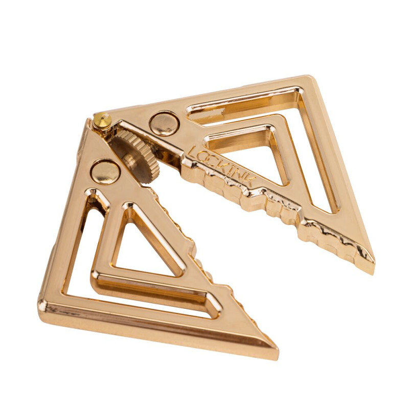 Затискачі для сосків з легкою підвіскою LOCKINK Adjustable Nipple Clamps with Light Pendant - Golden