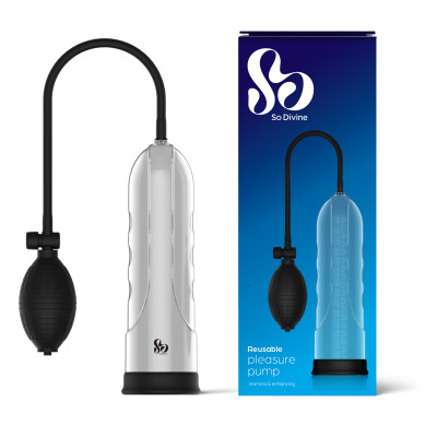 Вакуумна помпа для пеніса So Divine Pleasure Penis Pump, чорна