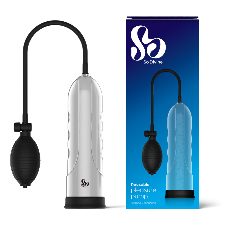 Вакуумна помпа для пеніса So Divine Pleasure Penis Pump, чорна