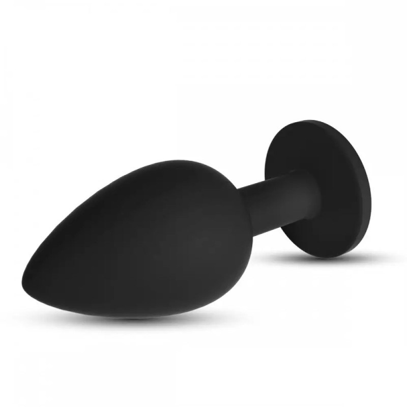 Анальний корок з кільцем для карабіна, Силікон, розмір - L, OKOVA