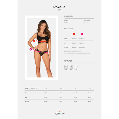 Комплект білизни Obsessive Roxelia M/L (сет з 2)