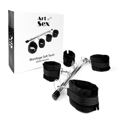 Колодка-розпірка для рук/ніг Art of Sex - Bondage Soft Touch BDSM Spreader чорна
