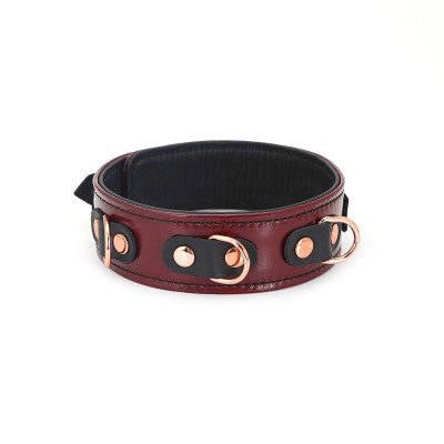 Нашийник з повідцем Liebe Seele Wine Red Collar and Leash (м'ята упаковка)