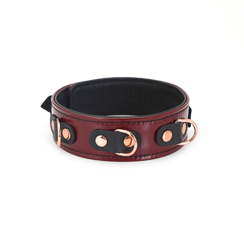 Нашийник з повідцем Liebe Seele Wine Red Collar and Leash (м'ята упаковка)