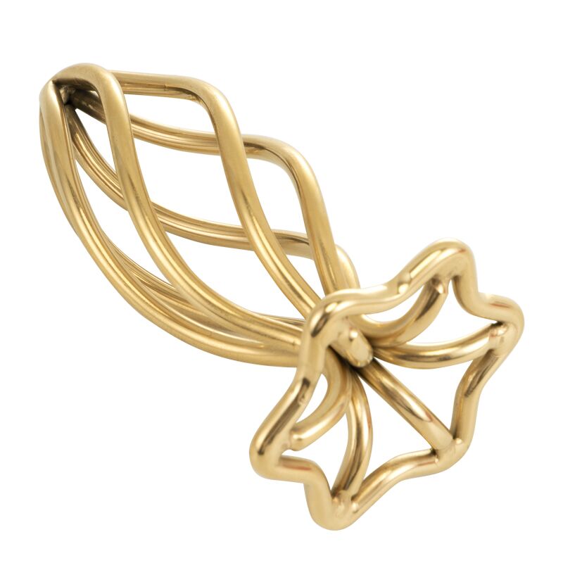 Анальний корок LOCKINK SEVANDA Hollow Spiral Golden Metal Anal Plug - S size