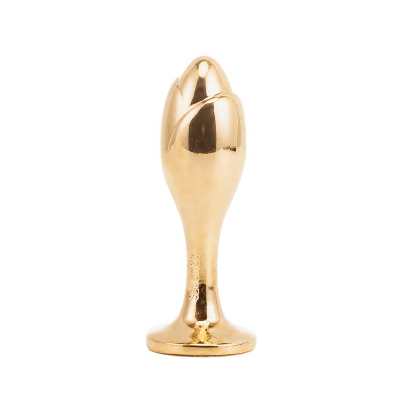 Металева анальна пробка LOCKINK SEVANDA White Fox-Tail Anal Rose-shape Plug, лисячий хвіст