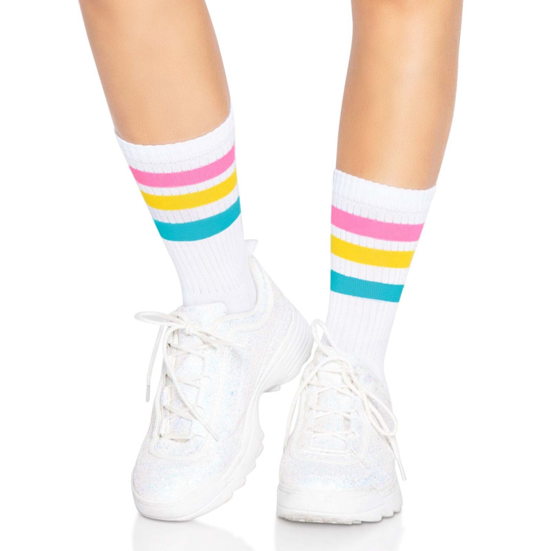 Шкарпетки жіночі в смужку Leg Avenue Pride crew socks Pansexual, 37–43 размер