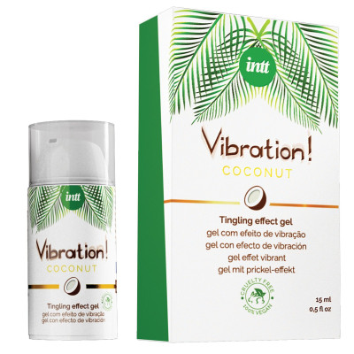 Жидкий вибратор Intt Vibration - Кокос Vegan (15 мл) (м'ята упаковка)