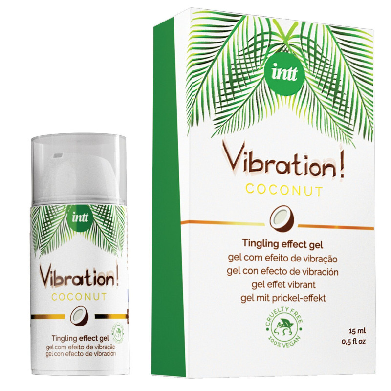 Жидкий вибратор Intt Vibration - Кокос Vegan (15 мл) (м'ята упаковка)