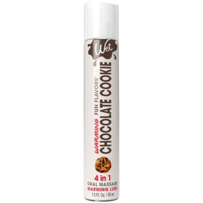 Зігріваючий лубрикант на водній основі Wet Warming Chocolate Cookie 4 в 1, без цукру (30 мл)