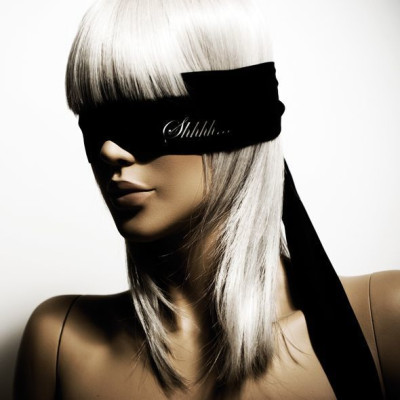 Пов'язка-стрічка із сатину 2 в 1 Bijoux Indiscrets: Shhh (м'ята упаковка)