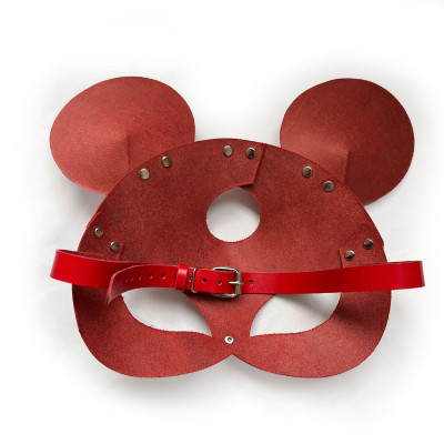 Шкіряна маска мишки Art of Sex - Mouse Mask, червона