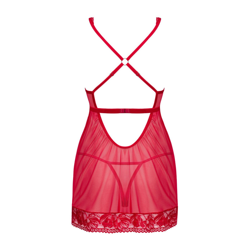Сукня зі стрінгами Obsessive Lacelove babydoll & thong XS/S