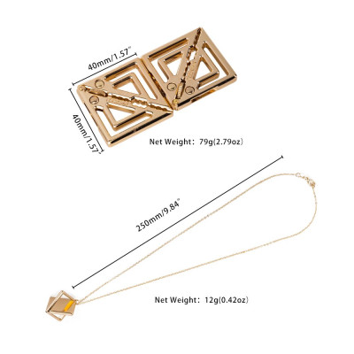 Затискачі для сосків з легкою підвіскою LOCKINK Adjustable Nipple Clamps with Light Pendant - Golden