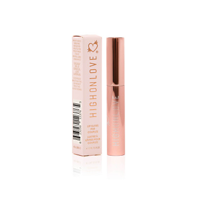 Стимулюючий блиск для губ HighOnLove Lip Gloss 3.5 мл, для об'єму та орального сексу з олією насіння канабісу 