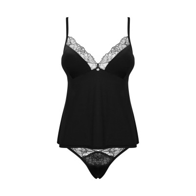 Пеньюар із трусиками Obsessive Bella Rou XL/2XL