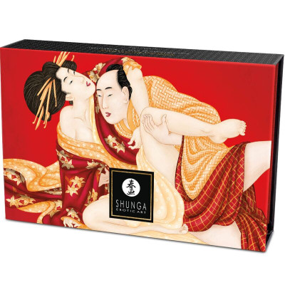 Смачна пудра для оральних ласк Shunga Body Powder - Полуничне шампанське (75 грам)