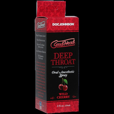 Спрей для глибокого мінету Doc Johnson GoodHead DeepThroat Spray - Дика Вишня 59 мл (м'ята упаковка)