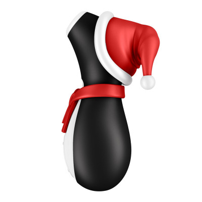 Вакуумний кліторальний стимулятор Satisfyer Penguin Holiday Edition, в шапочці та шарфі