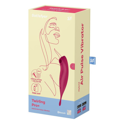 Вібратор із вакуумною стимуляцією Satisfyer Twirling Pro+ dark red (м'ята упаковка)