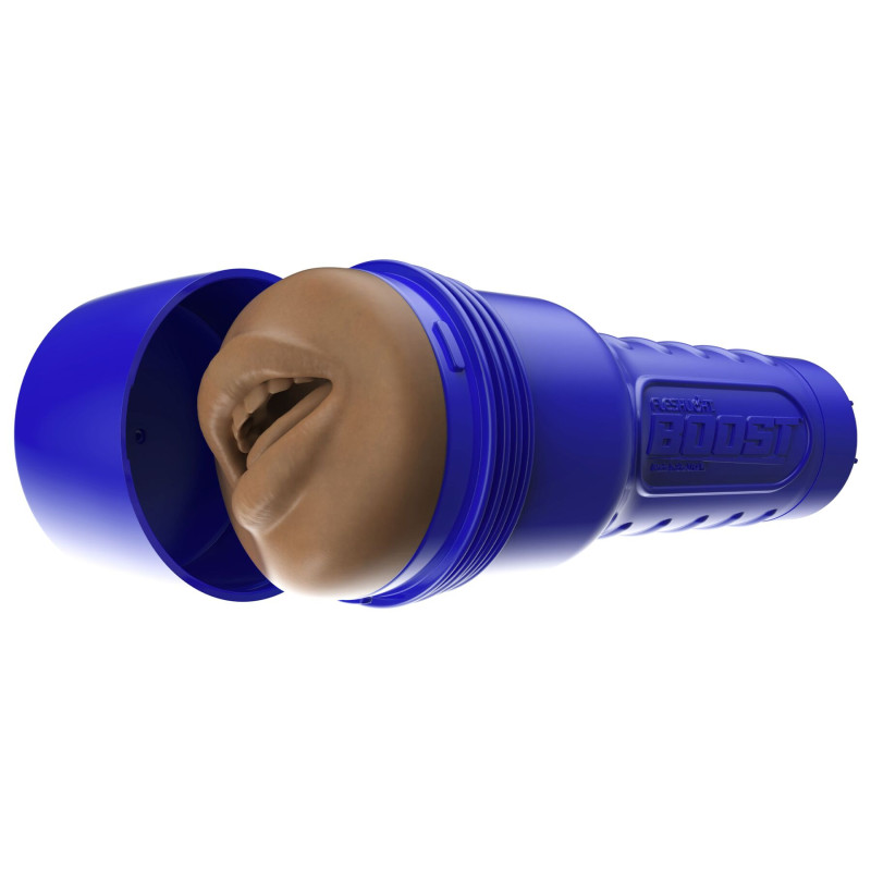 Мастурбатор-ротик Fleshlight Boost Blow Medium Dark Flesh, що плавають кільця Turbo Tech