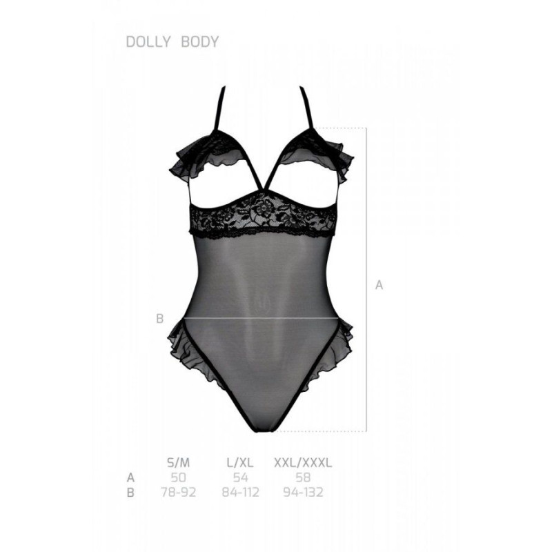 Боді DOLLY BODY black XXL/XXXL Passion