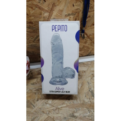 Прозорий фалоімітатор Alive Jelly Dildo Pepito (м'ята упаковка)