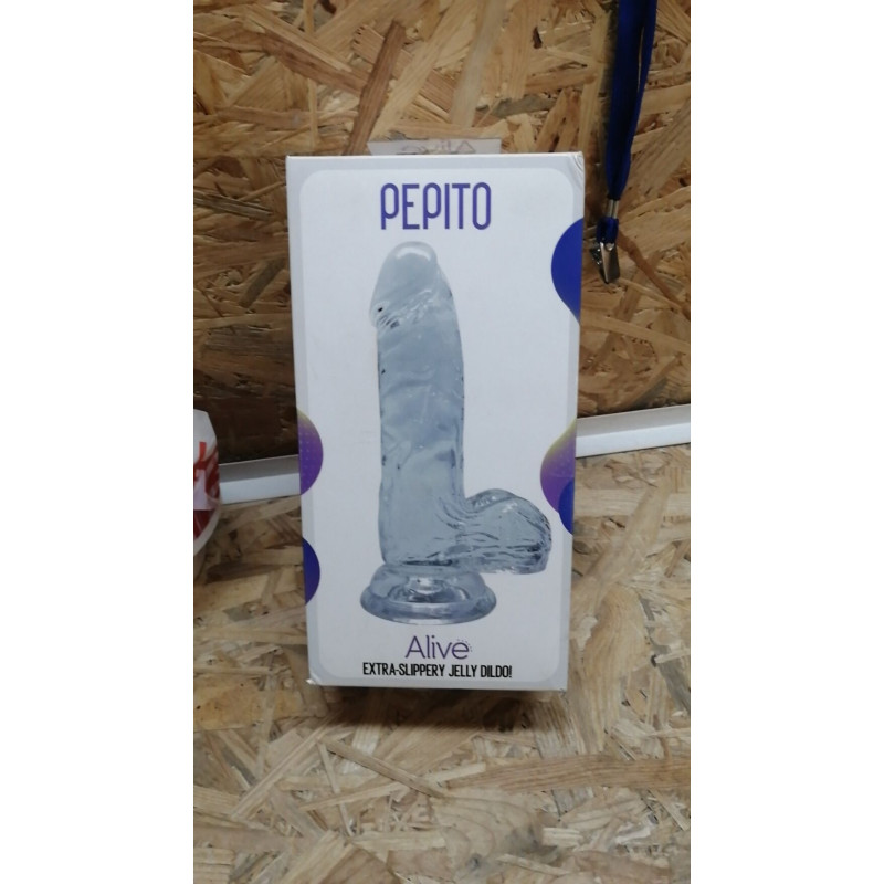 Прозорий фалоімітатор Alive Jelly Dildo Pepito (м'ята упаковка)