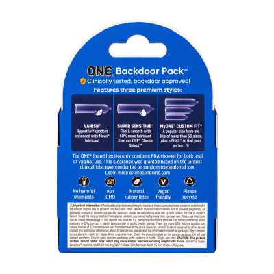 Презервативи ONE Backdoor 3 шт