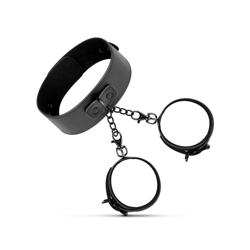 Наручники з нашийником Bedroom Fantasies Collar & Cuffs, чорні