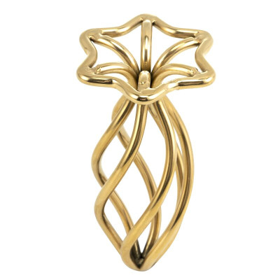 Анальний корок LOCKINK SEVANDA Hollow Spiral Golden Metal Anal Plug - S size
