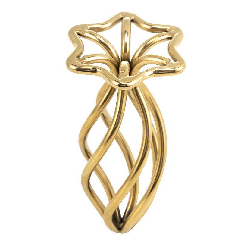 Анальний корок LOCKINK SEVANDA Hollow Spiral Golden Metal Anal Plug - S size