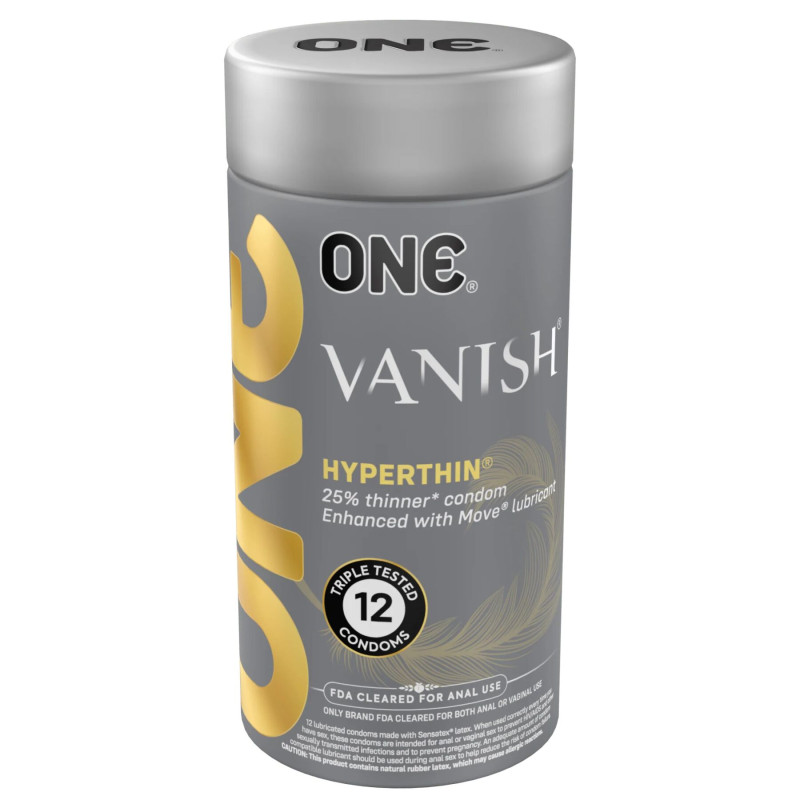 Презервативи ONE Vanish Hyperthin 12 шт, подарункова упаковка